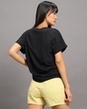 Shop Women's Black Delulu Come Trululu Graphic Printed Boyfriend T-shirt-Design