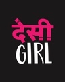 Shop Women's Black Desi Girl Typography Boyfriend T-shirt-Design
