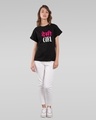Shop Women's Black Desi Girl Typography Boyfriend T-shirt-Full