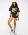 Shop Women's Black Director Jerry Graphic Printed Oversized Acid Wash T-shirt