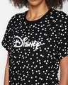 Shop Women's Black Disney Polka Printed Boyfriend T-shirt