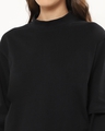 Shop Women's Black Doctor Sleeve Oversized T-shirt