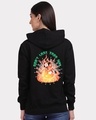 Shop Women's Black Don't Lose Your Fire Graphic Printed Hoodie-Front