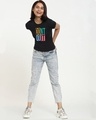 Shop Women's Black Don't Quit Slim Fit T-shirt-Design