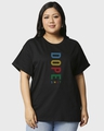 Shop Women's Black Dope Shit Graphic Printed Plus Size Boyfriend T-shirt-Front