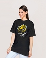 Shop Women's Black Dragon Ball Z Graphic Printed Oversized T-shirt-Front