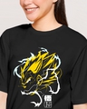 Shop Women's Black Dragon Ball Z Graphic Printed Oversized T-shirt-Design