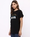 Shop Women's Black Dreamer Ducks Boyfriend T-shirt-Design