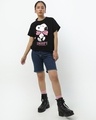 Shop Women's Black Dressed Up Snoopy Graphic Printed Boyfriend T-shirt-Design