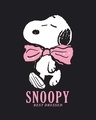 Shop Women's Black Dressed Up Snoopy Graphic Printed Boyfriend T-shirt-Full