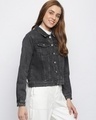 Shop Women's Black Embroidered Jacket-Design