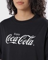 Shop Women's Black Enjoy Coca-Cola Typography Oversized T-shirt