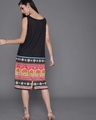 Shop Women's Black Ethnic Motif Printed Kurta Dress-Full