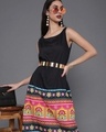 Shop Women's Black Ethnic Motif Printed Kurta Dress