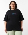 Shop Women's Black Expecto Graphic Printed Oversized Plus Size T-shirt-Design