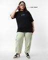 Shop Women's Black Expecto Graphic Printed Oversized Plus Size T-shirt-Full