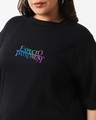 Shop Women's Black Expecto Graphic Printed Oversized Plus Size T-shirt