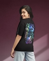 Shop Women's Black Expecto Graphic Printed Oversized T-shirt-Front
