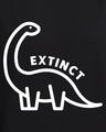 Shop Women's Black Extinct Graphic Printed Oversized T-shirt