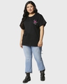 Shop Women's Black Extraordinary Woo Graphic Printed Plus Size Boyfriend T-shirt-Design