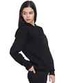 Shop Women's Black Facing the Music Graphic Printed Oversized Hoodies-Full