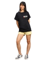 Shop Women's Black Feelings Graphic Printed Boyfriend T-shirt-Full