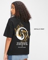Shop Women's Black Find Your Balance Graphic Printed Oversized T-shirt-Design