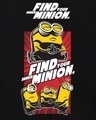 Shop Women's Black Find Your Inner Minion Graphic Printed Oversized T-shirt