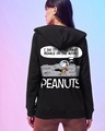 Shop Women's Black First Beaglehood Graphic Printed Hoodies-Front