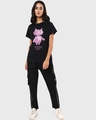 Shop Women's Black First Player Graphic Printed Boyfriend T-shirt-Design