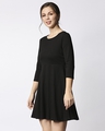 Shop Women's Black Flared Dress-Design