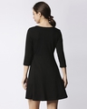 Shop Women's Black Flared Dress-Full