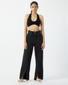 Shop Women's Black Flared Jeans-Full
