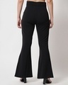 Shop Women's Black Flared Trousers-Full