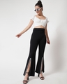 Shop Women's Black Flared Trousers