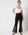 Shop Women's Black Flared Trousers