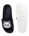 Shop Women's Black Flat Panda Slippers & Flip Flops