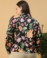 Shop Women's Black Floral Printed Plus Size Shirt-Full