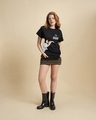 Shop Women's Black Fly High Graphic Printed Boyfriend T-shirt-Full