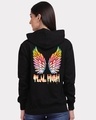 Shop Women's Black Fly High Graphic Printed Hoodie-Front