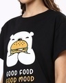 Shop Women's Black Food Bear Boyfriend T-shirt