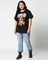 Shop Women's Black Fragile Graphic Printed Plus Size Boyfriend T-shirt-Full