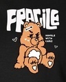 Shop Women's Black Fragile Graphic Printed Plus Size Boyfriend T-shirt