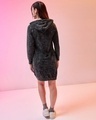 Shop Women's Black Fragile Graphic Printed Acid Wash Hoodie Dress-Design
