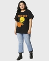 Shop Women's Black Free Bird Graphic Printed Plus Size Boyfriend T-shirt-Design