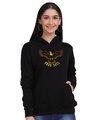 Shop Women's Black Free Soul Graphic Printed Hoodie-Front