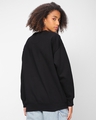 Shop Women's Black Friends Chibi Logo Graphic Printed Oversized Sweatshirt-Full