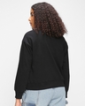 Shop Women's Black Friends Chibi Logo Graphic Printed Oversized Sweatshirt-Full