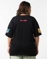 Shop Women's Black Friends & Feelings Graphic Printed Oversized Plus Size T-shirt-Design