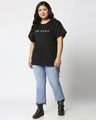 Shop Women's Black Friends Logo Typography Boyfriend Plus Size T-shirt-Full